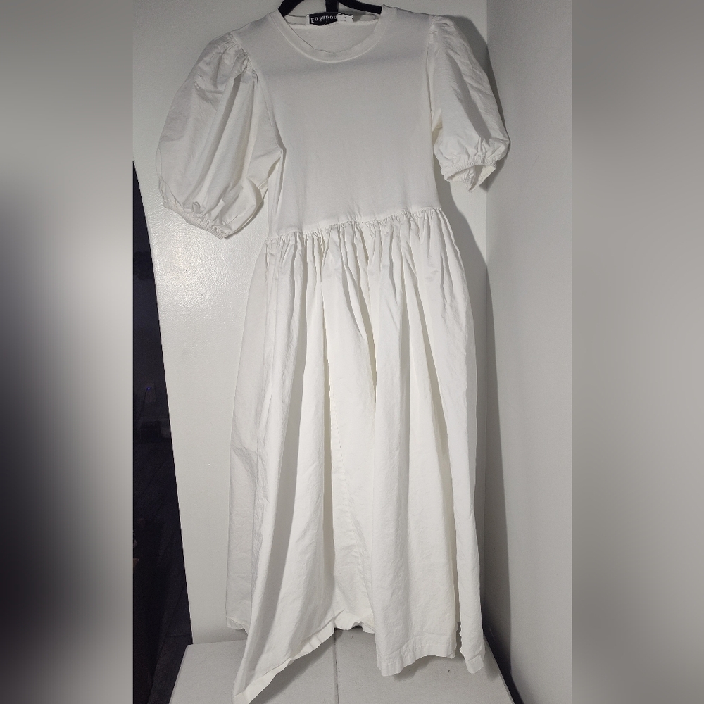 En Saison White Midi Dress